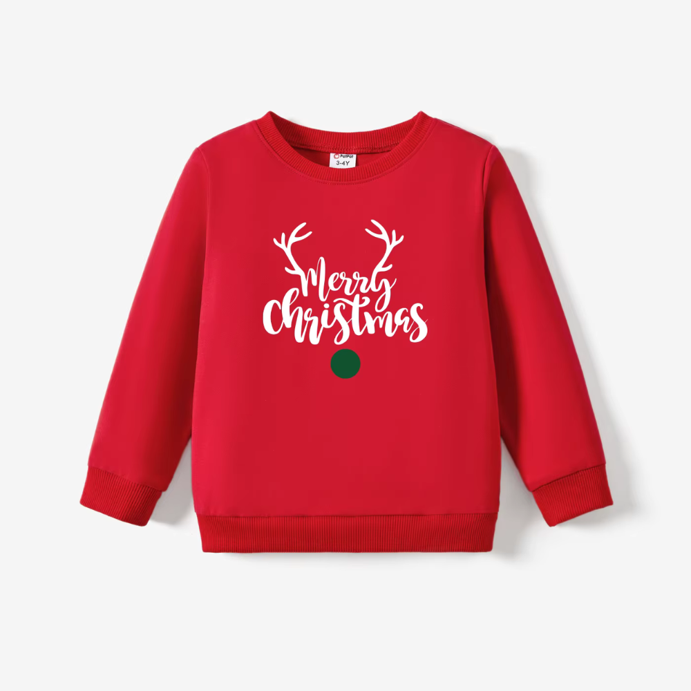 Weihnachtspullover Familie Rot