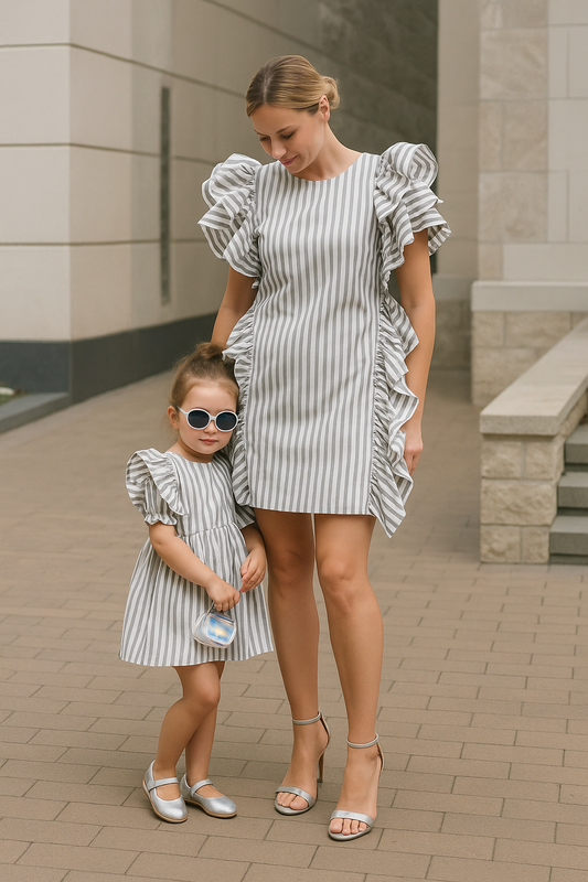 gestreiftes-mutter-tochter-kleid