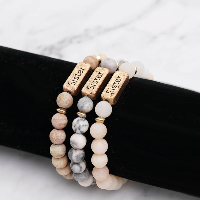 Geschwister Armband Perlen