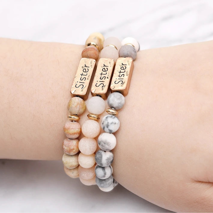 Geschwister Armband Perlen