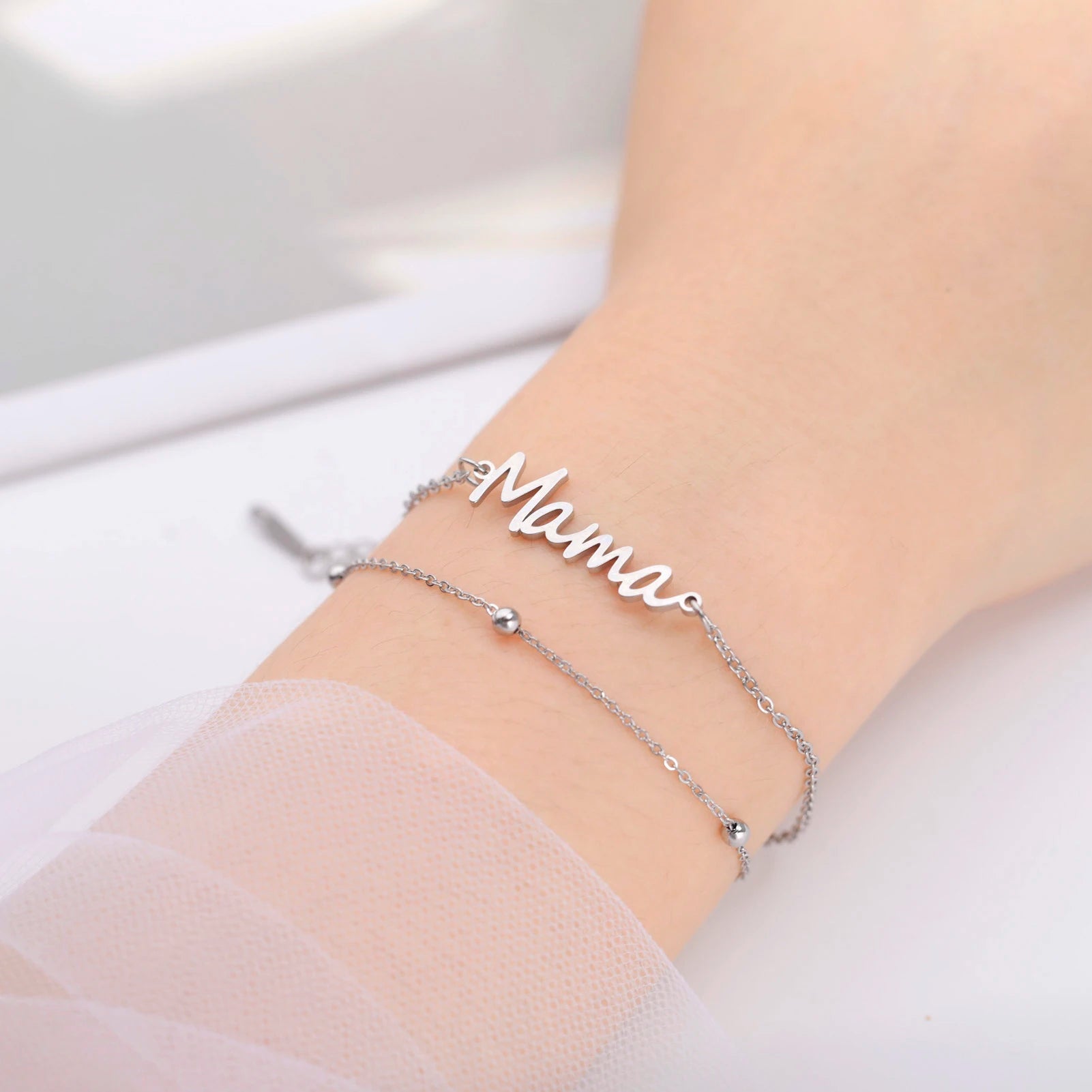 mama-armband-silber