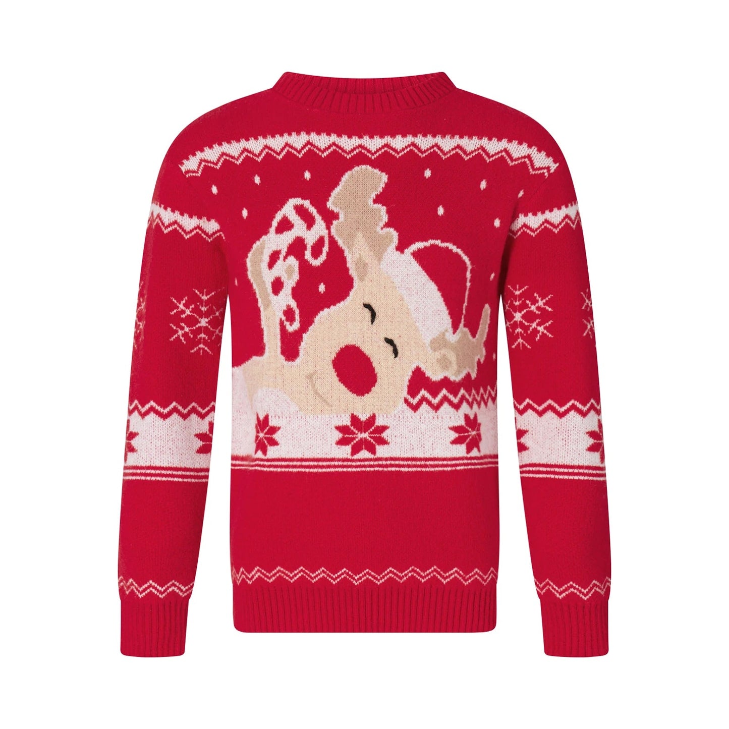 Familie von Weihnachtspullovern mit Rentier