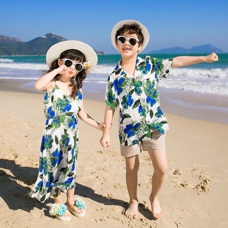 Geblümter Familien Partnerlook