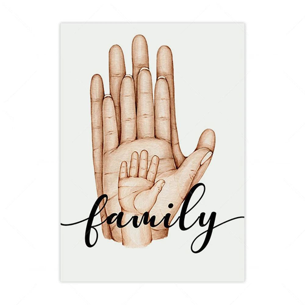 Leinwand Handabdruck Familie