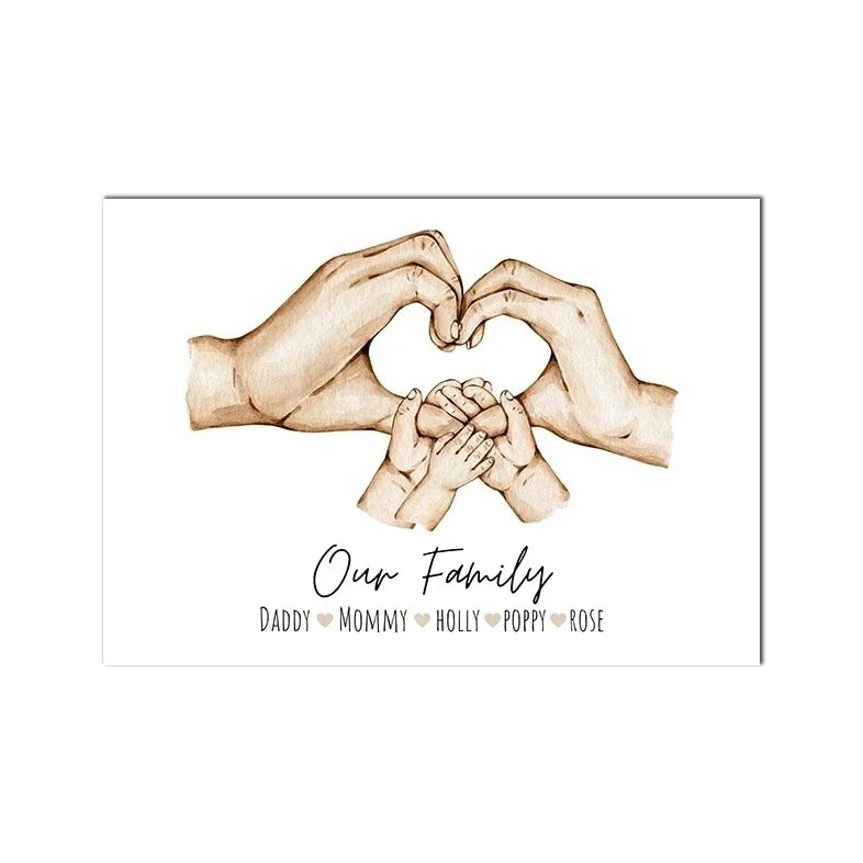 Familie Hände Leinwand
