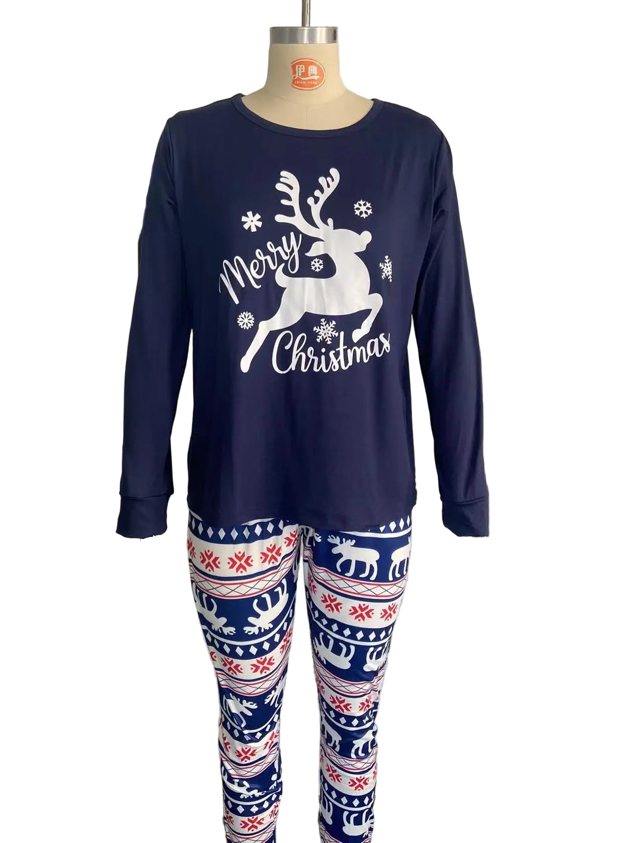 Weihnachtspyjama Familie mit Hund