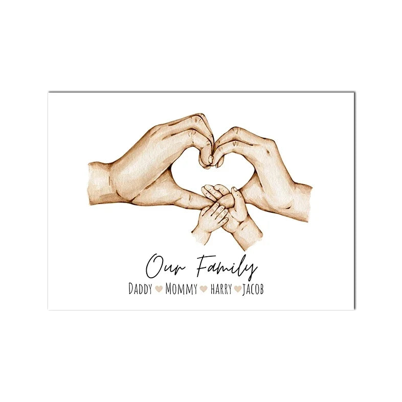 Familie Hände Leinwand