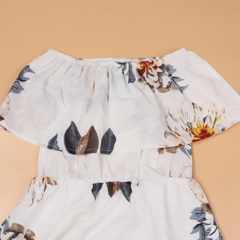 Langes Mutter-Tochter-Kleid