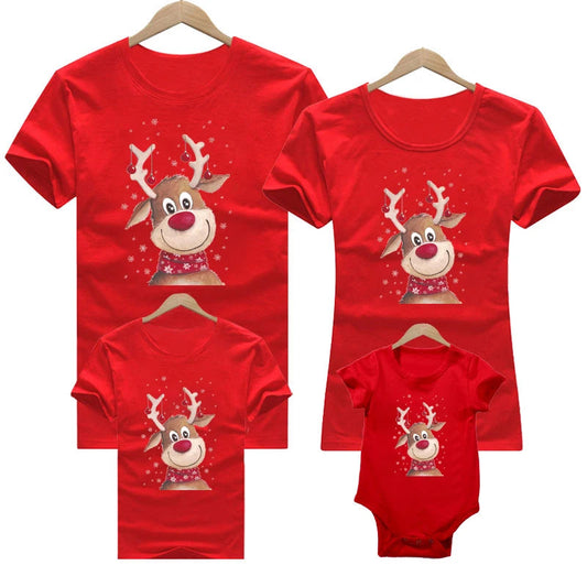 Weihnachts-T-Shirt Familie Rentier