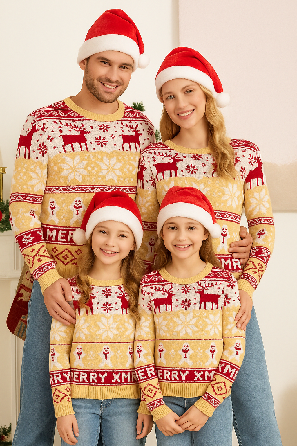 weihnachtspullover-familie-beige