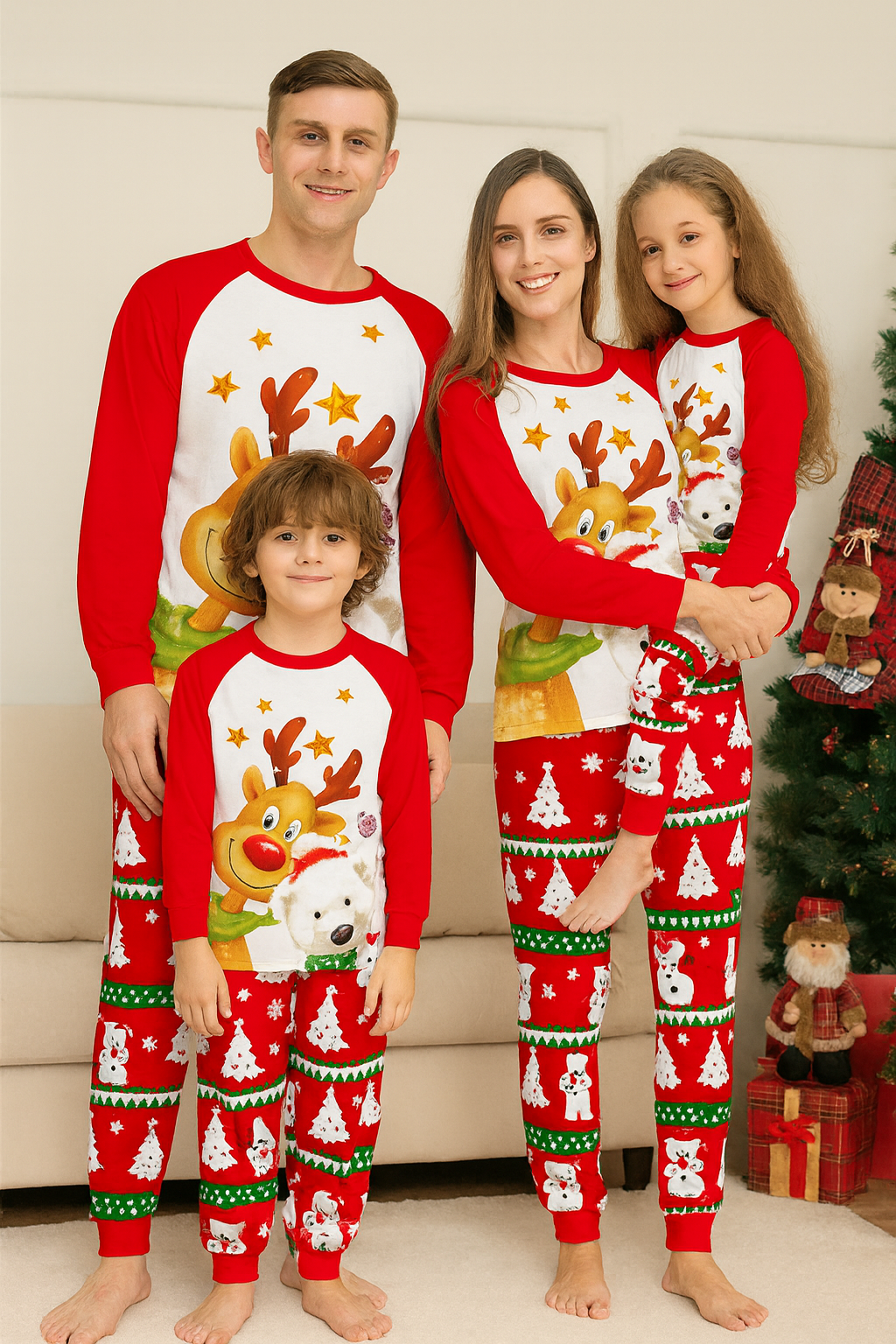 weihnachtspyjama-geschwister