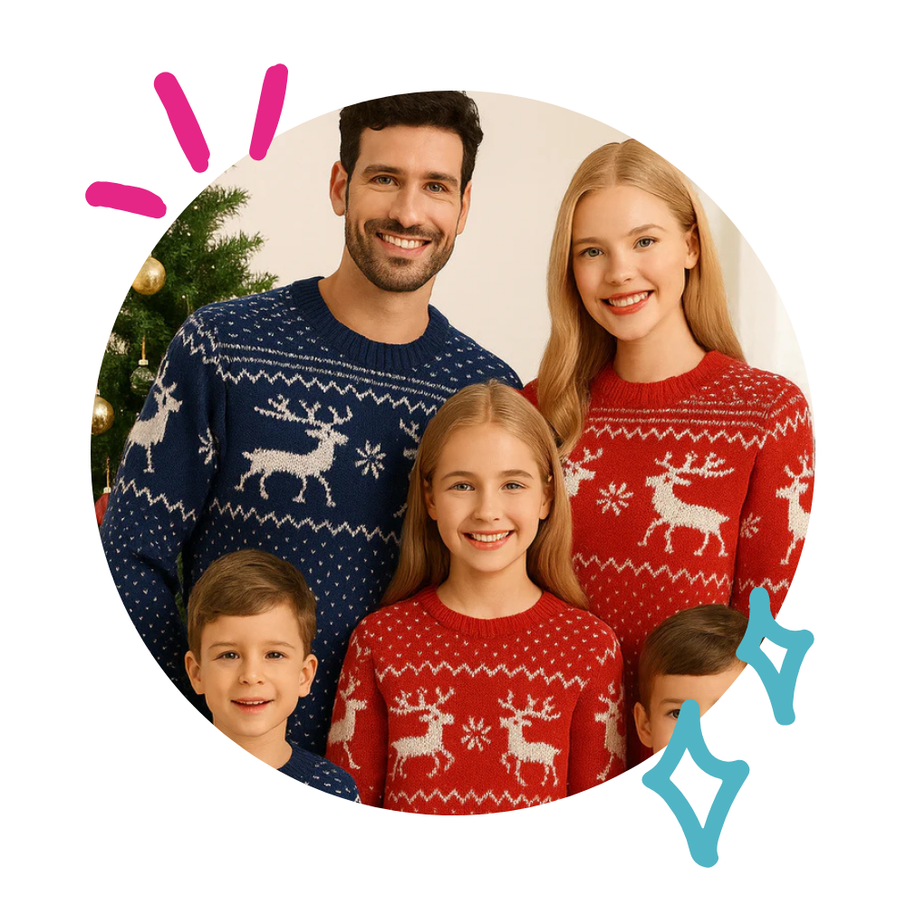 Weihnachtspullover Familie