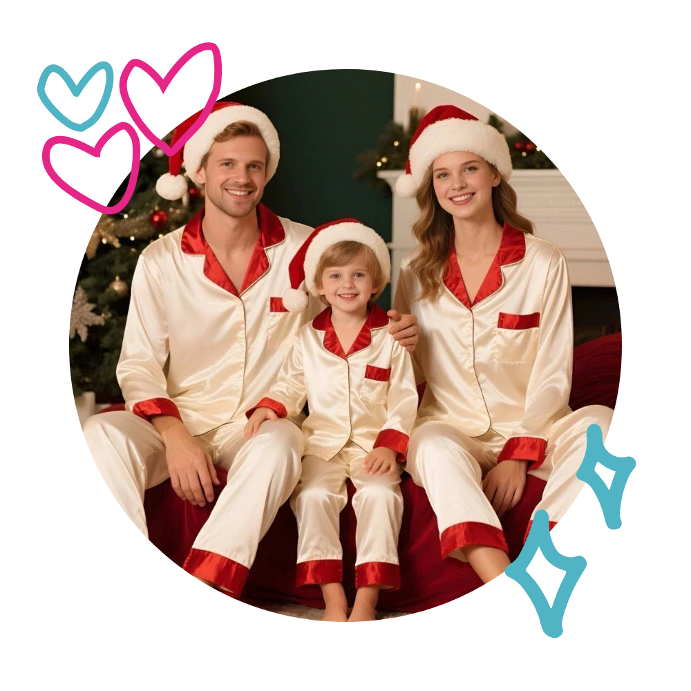 Weihnachtspyjama Familie