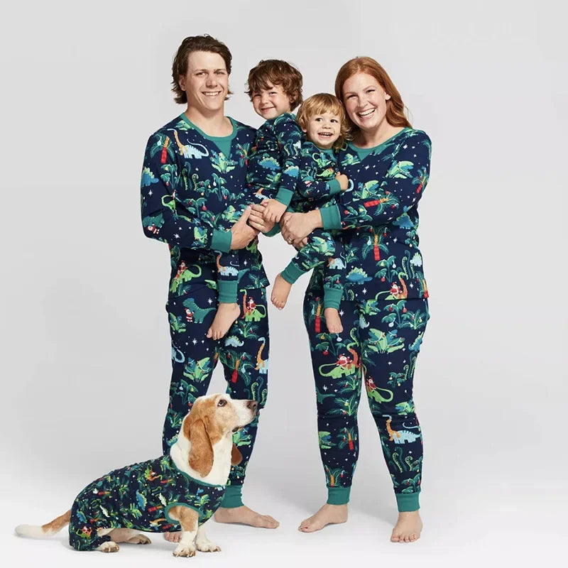 Family Dinosaur Christmas Pajamas