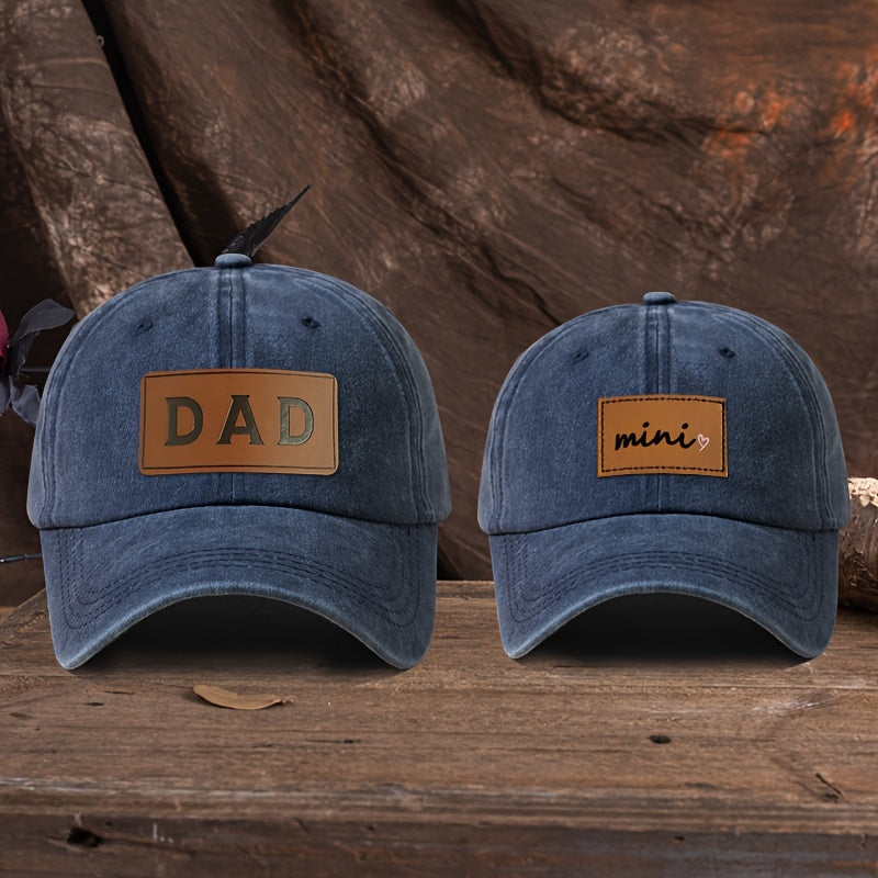 Vater-Sohn-Kappe Blau