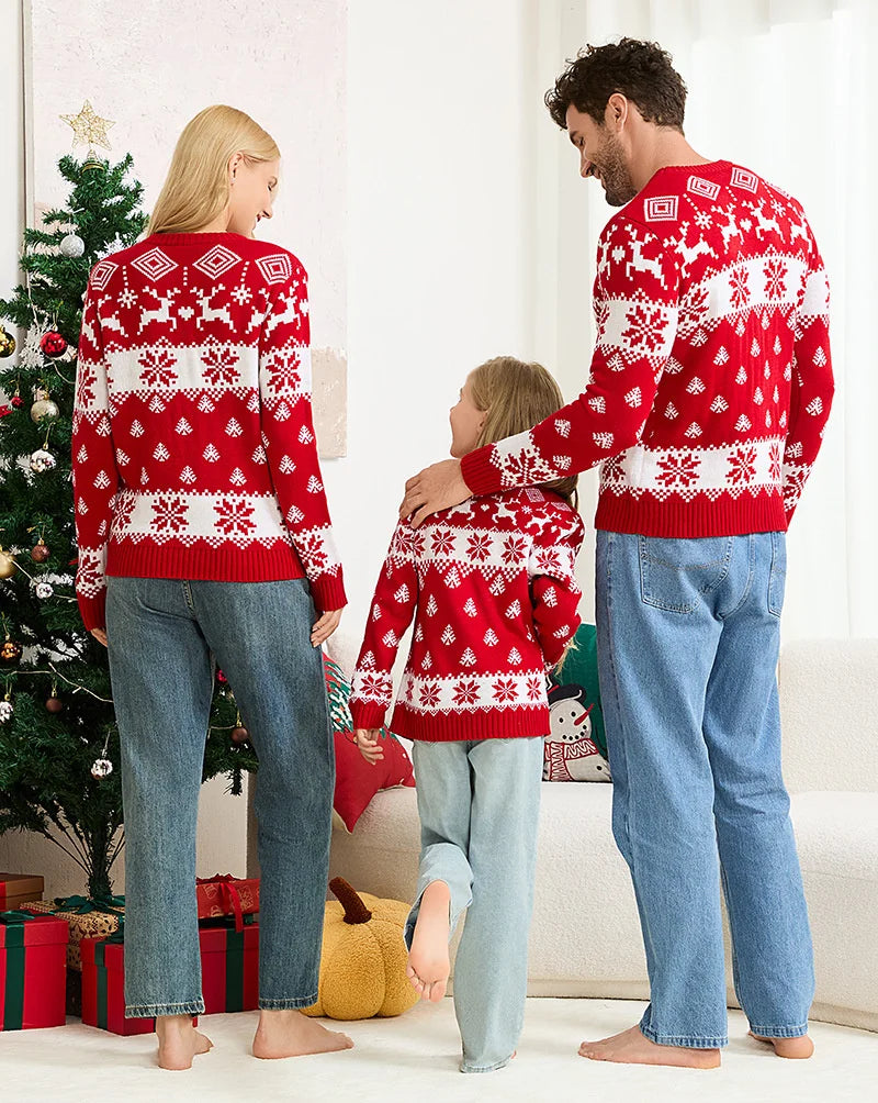 Weihnachtspullover Familie Set Baumwolle
