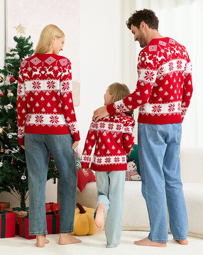 Weihnachtspullover Familie Set Baumwolle
