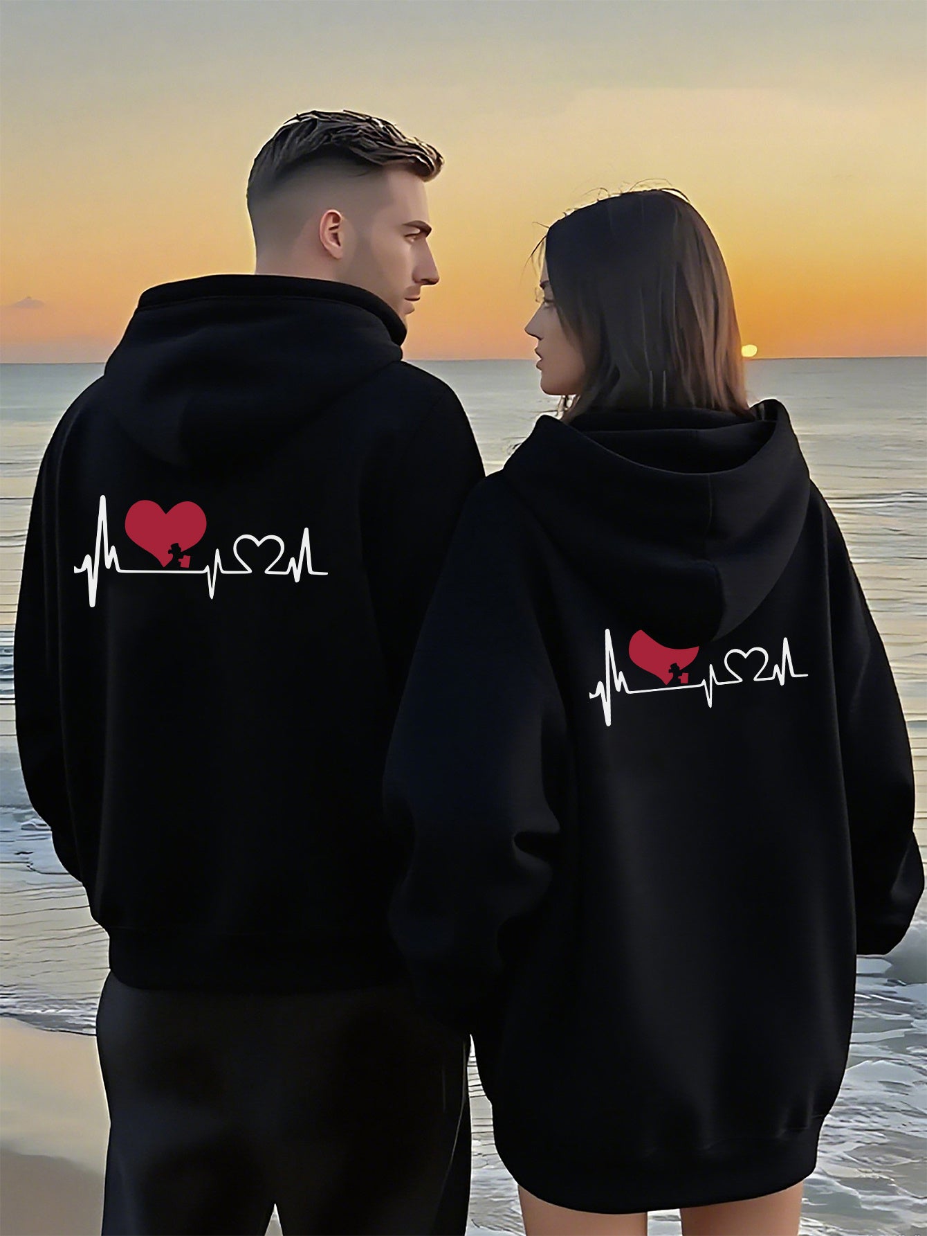 Matching Embroidered Hoodies