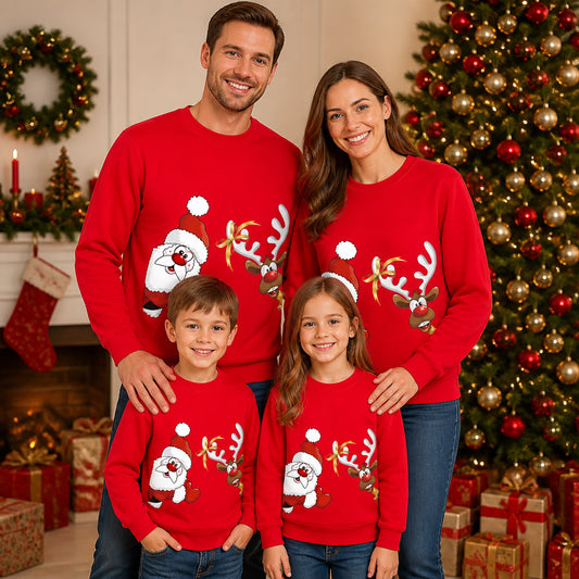Weihnachtspullover Familie Baumwolle