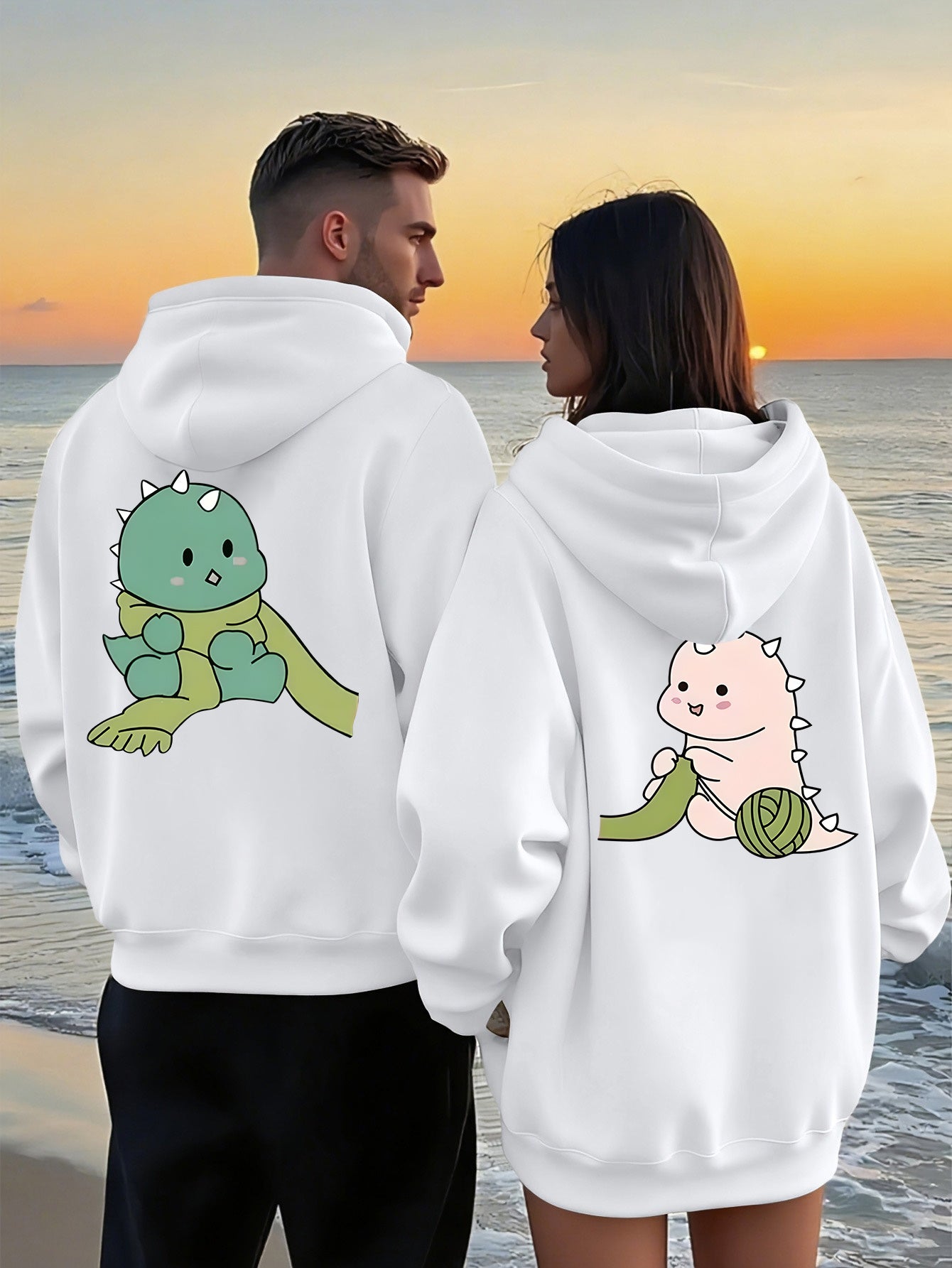 Matching Dino Hoodies