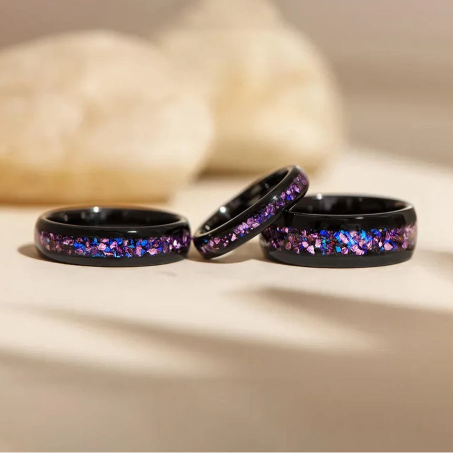 Amethyst Couple Rings