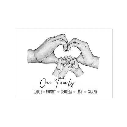 Personalisierte Poster Familie