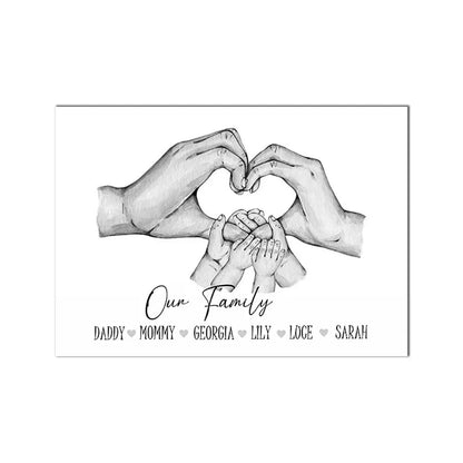 Personalisierte Poster Familie