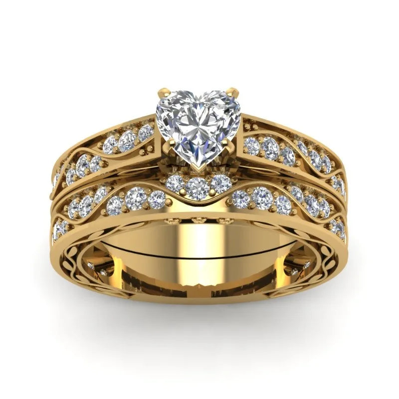 Unique Couple Rings Gold