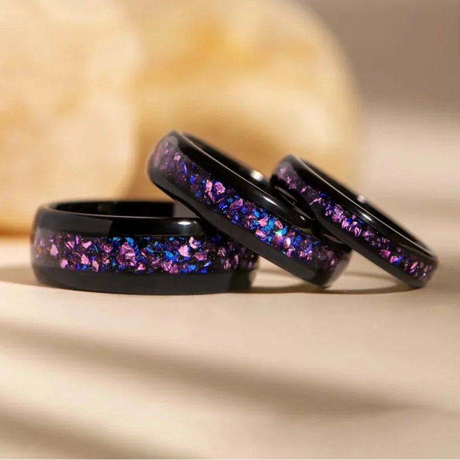 Amethyst Couple Rings