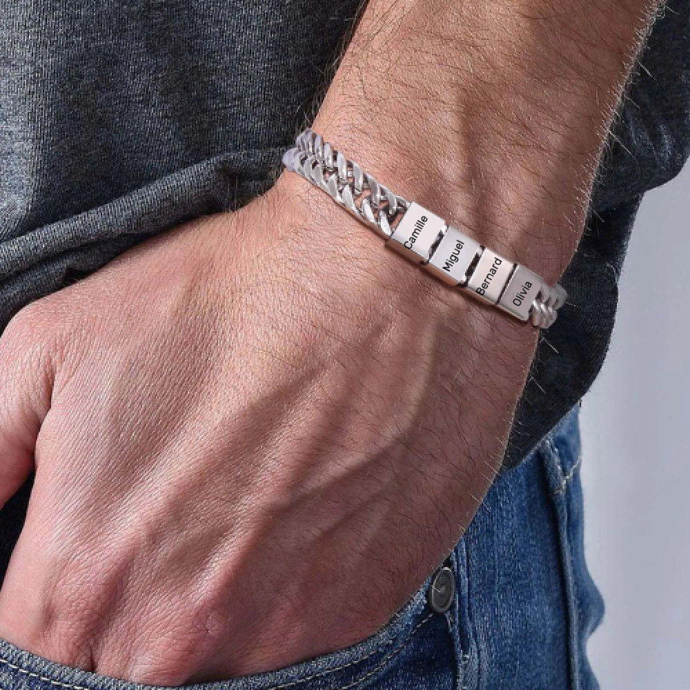 armband-papa-silber