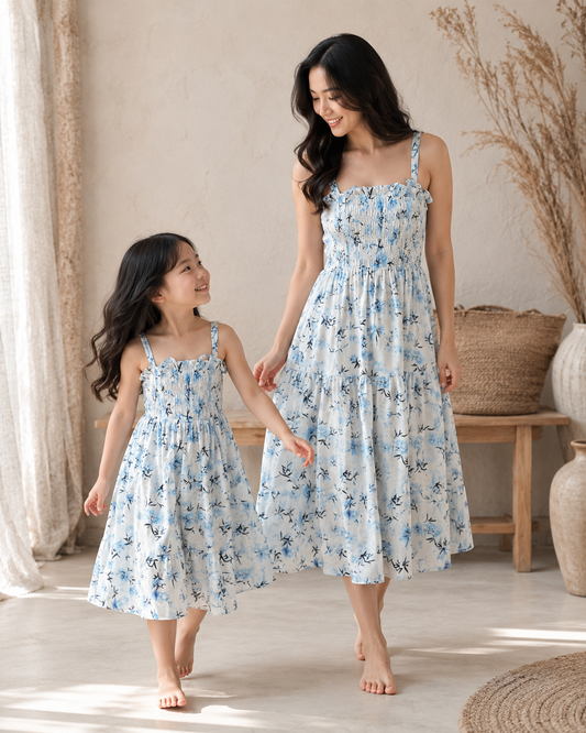 Bequemes Mutter-Tochter-Kleid