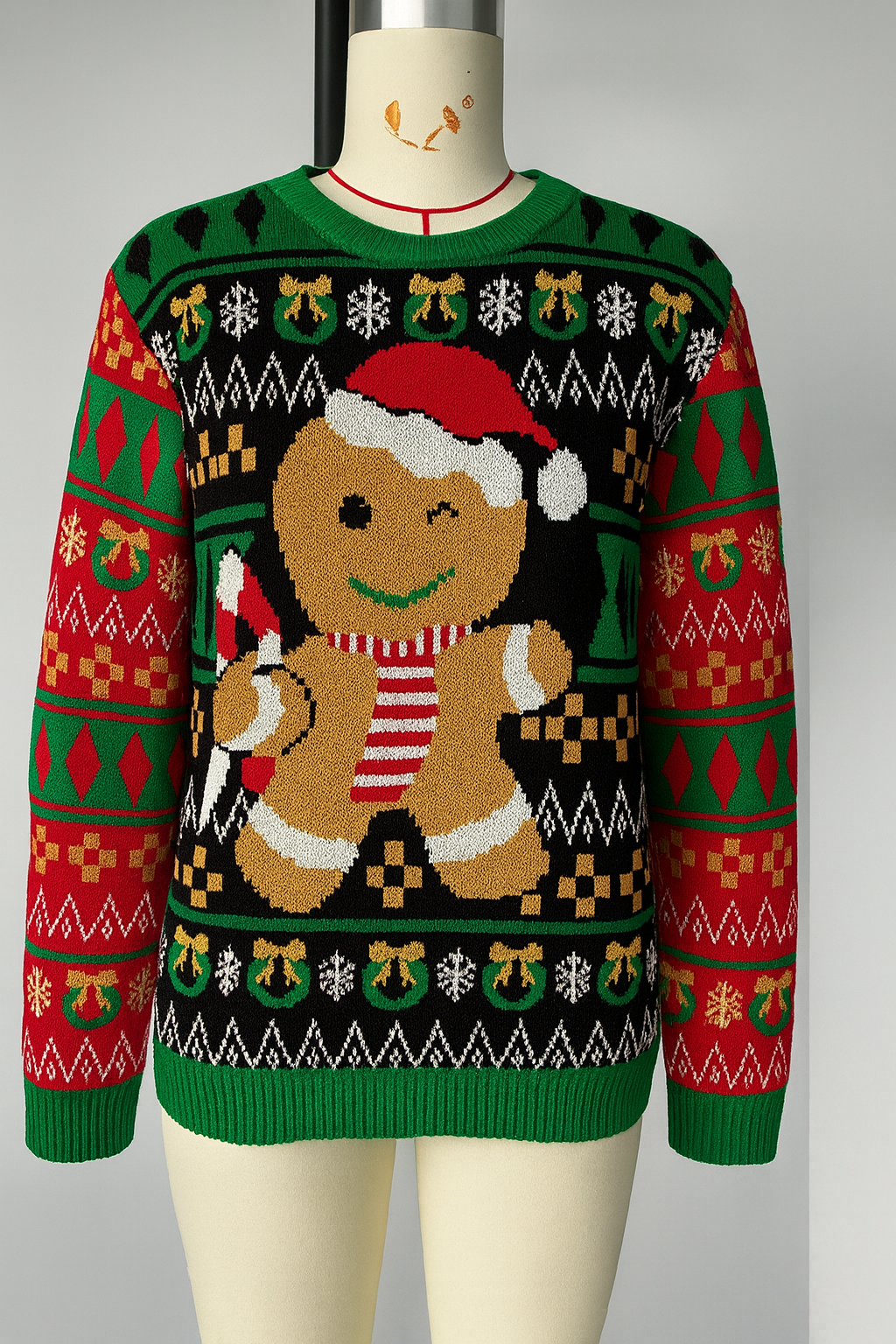 Weihnachtspullover Familie Lebkuchenmann