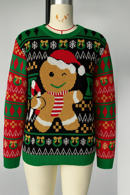 Weihnachtspullover Familie Lebkuchenmann