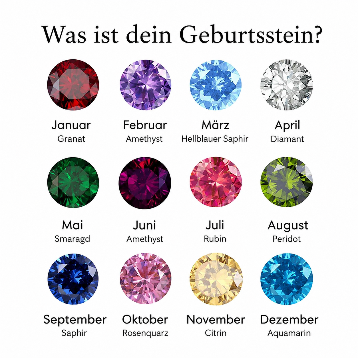 Kette Geburtsstein Familie - Ansicht 6