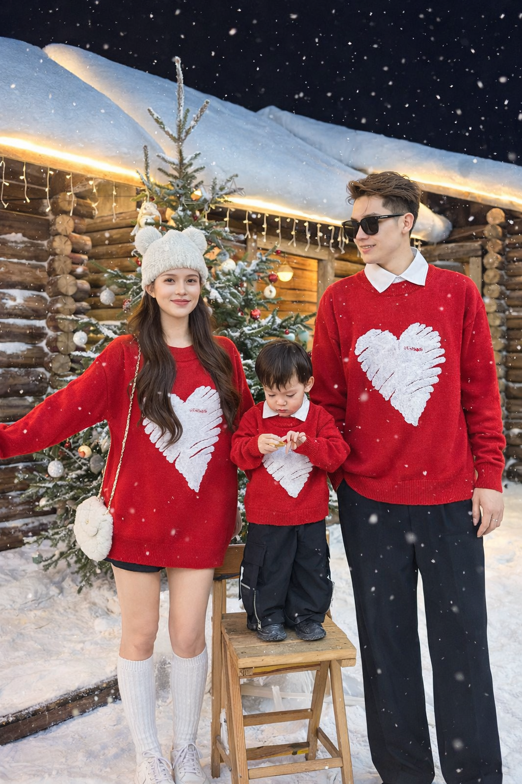 Mutter Sohn Pullover Partnerlook