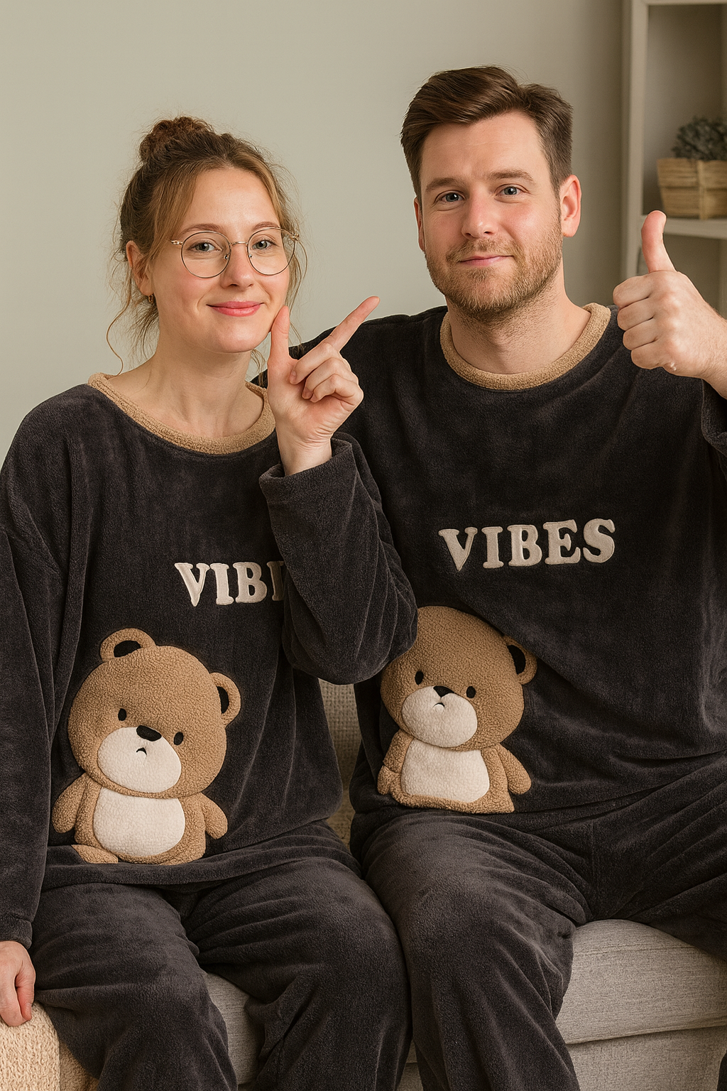 partner-pyjama-mit-kleinem-baren