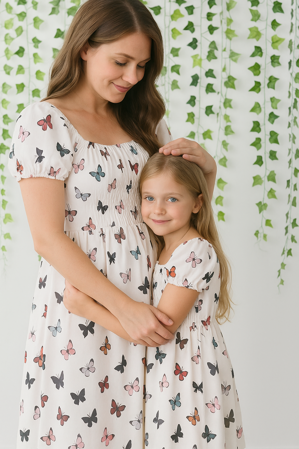 mutter-tochter-kleid-mit-schmetterlingen