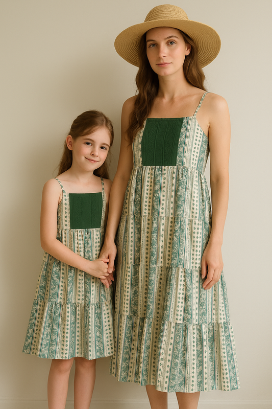 grunes-mutter-tochter-kleid