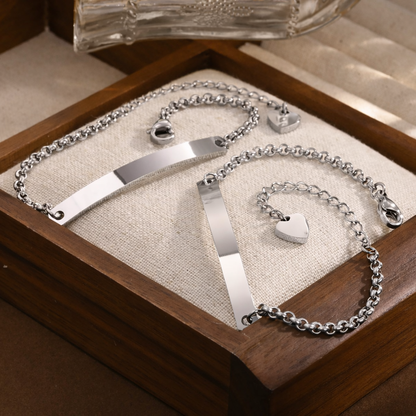 Paar Armbänder Silber