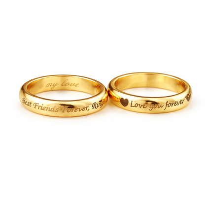 Couple Ring With Name Engraved