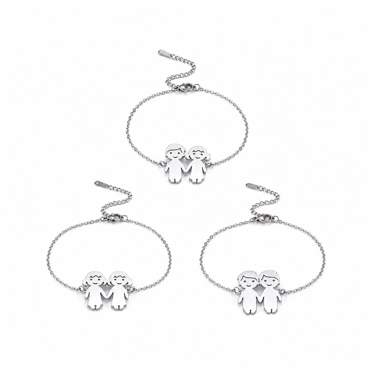 Familien Armband Silber