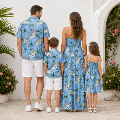 Familien Partnerlook in Leuchtenden Farben