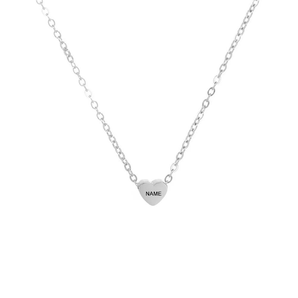 Familienkette Plättchen Silber