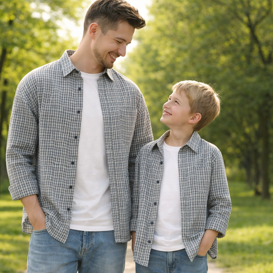 Father And Infant Son Matching Shirts