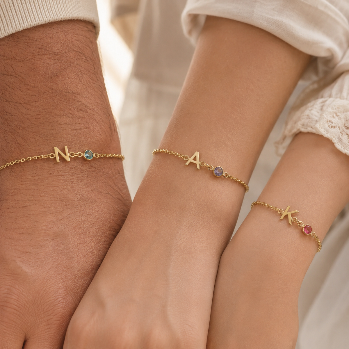 Geburtsstein Armband Familie - Ansicht 2