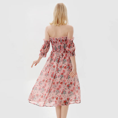Mutter Tochter Kleid Rosa