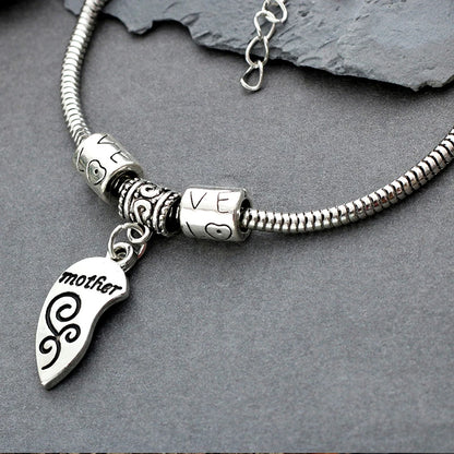 Mutter Tochter Armband Silber