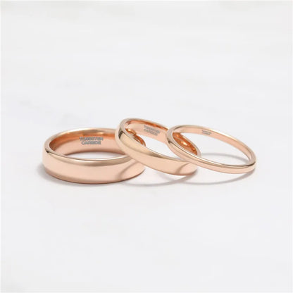 Couple Wedding Rings Rose Gold