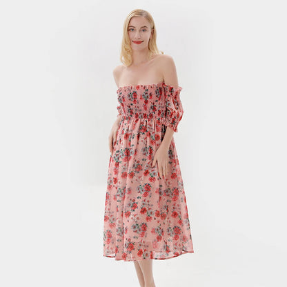 Mutter Tochter Kleid Rosa