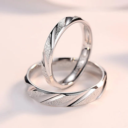 Freundschaftsringe Silber Matt
